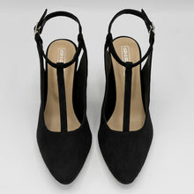 Load image into Gallery viewer, Strappy Black Suede Pumps
